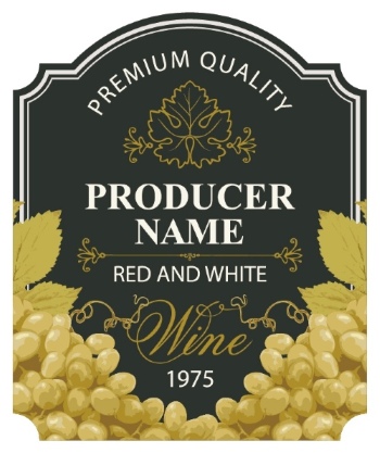 Wine Labels Decorated with Vintage Bunches of Grapes 31xAI Wine Labels Decorated with Vintage Bunches of Grapes 31xAI