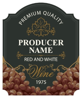 Wine Labels Decorated with Vintage Bunches of Grapes 31xAI Wine Labels Decorated with Vintage Bunches of Grapes 31xAI