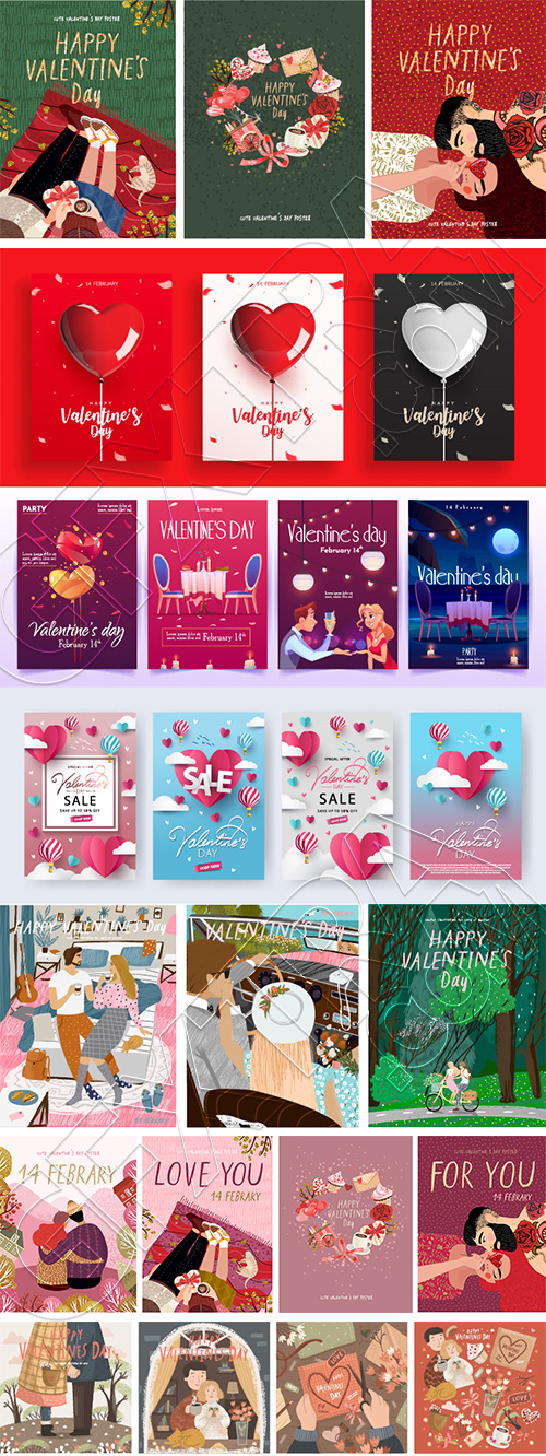 Valentine Day Templates #1, 25xAI