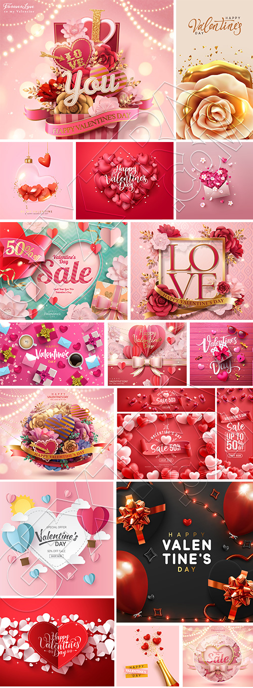 Valentine Day Templates #4, 25xAI