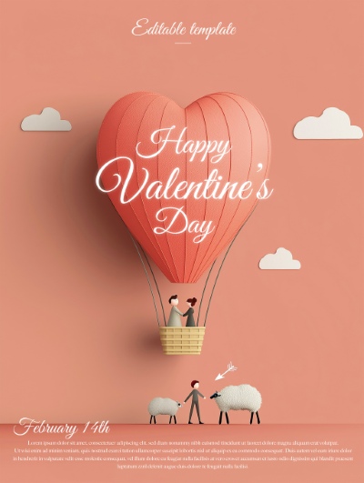 Valentine Day PhotoShop Templates #1, 15xPSDT
