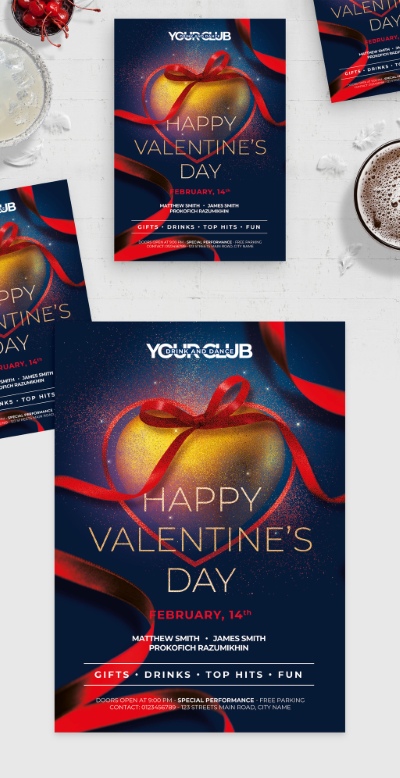 Valentine Day PhotoShop Templates #1, 15xPSDT