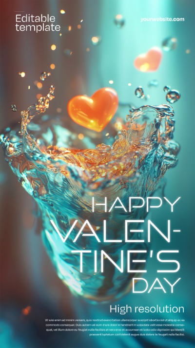 Valentine Day PhotoShop Templates #2, 15xPSDT
