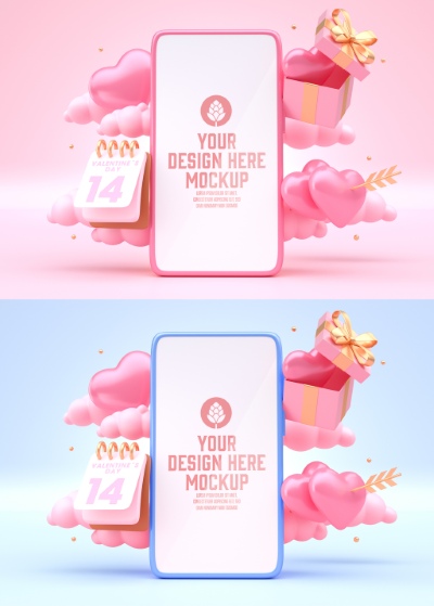 Valentine Day PhotoShop Templates #2, 15xPSDT
