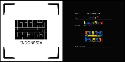 Arabic Kufic Calligraphy Designs of Islamic Country Names 23xAI