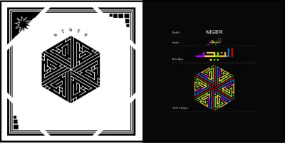 Arabic Kufic Calligraphy Designs of Islamic Country Names 23xAI