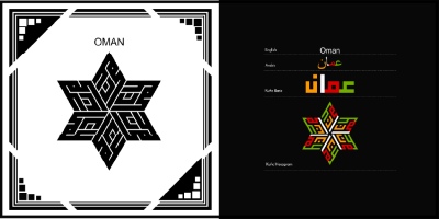 Arabic Kufic Calligraphy Designs of Islamic Country Names 23xAI