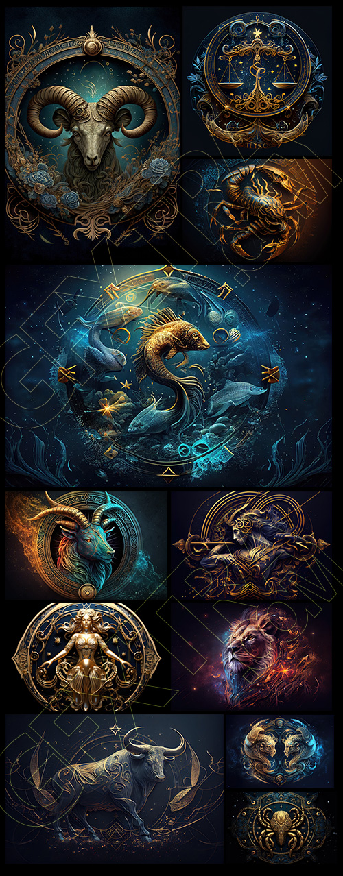 Astrology - Zodiacs #5, 24xJPG Astrology - Zodiacs #5, 24xJPG