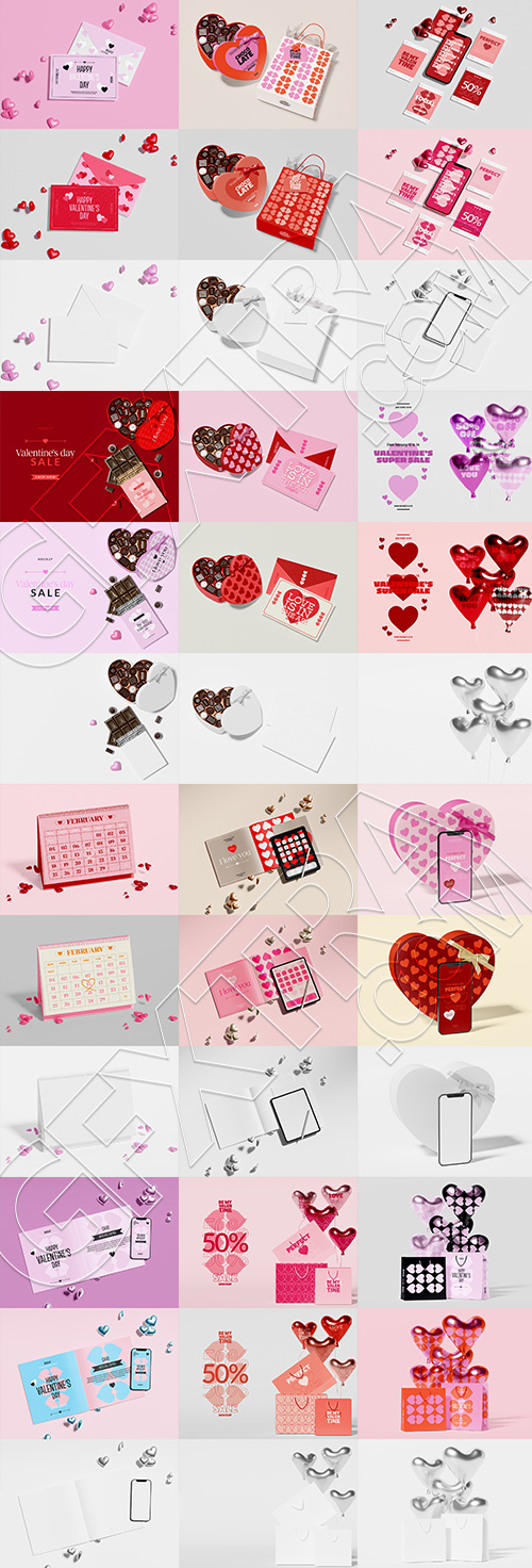 Valentine Day PhotoShop Templates #5, 15xPSDT