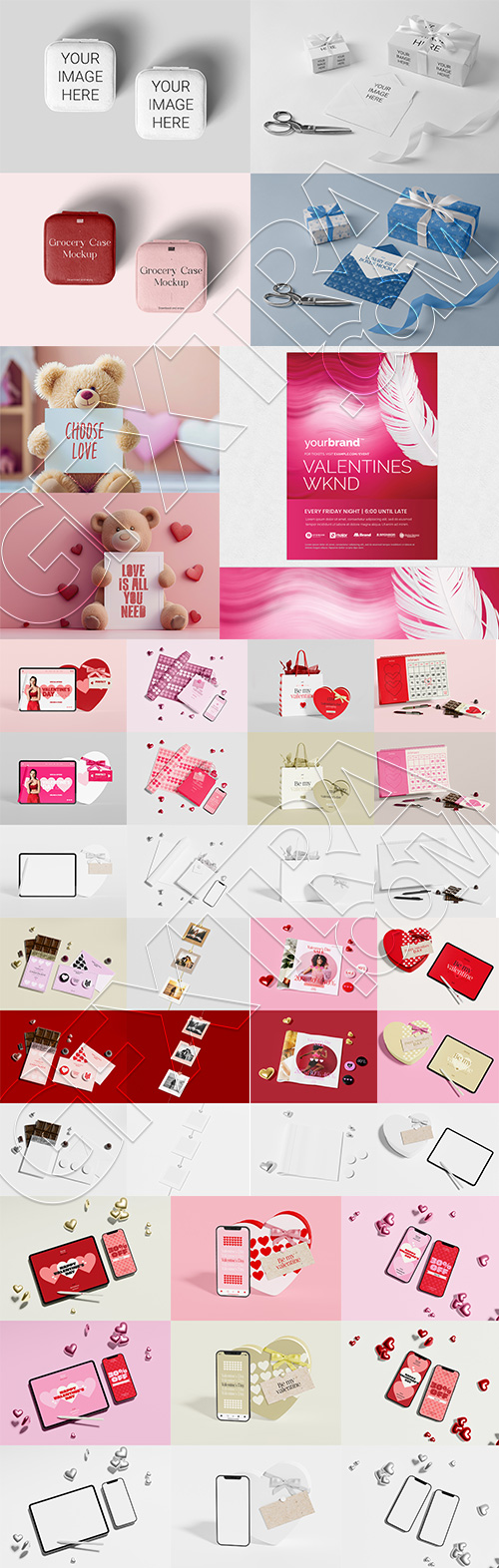 Valentine Day PhotoShop Templates #6, 15xPSDT