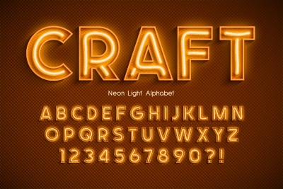 Alphabets from Neon, Light Bulbs and Stage Lights 25xAI