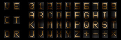 Alphabets from Neon, Light Bulbs and Stage Lights 25xAI