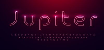 Alphabets from Neon, Light Bulbs and Stage Lights 25xAI