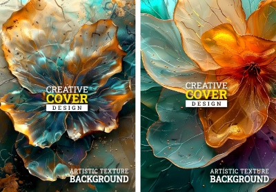 Luxury Artistic Texture Cover Templates #1, 25xAI