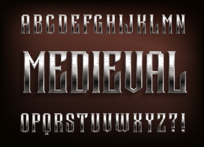 Steel, Iron, Metal Rusted Alphabets 25xAI