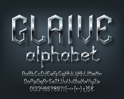 Steel, Iron, Metal Rusted Alphabets 25xAI