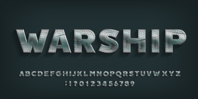 Steel, Iron, Metal Rusted Alphabets 25xAI