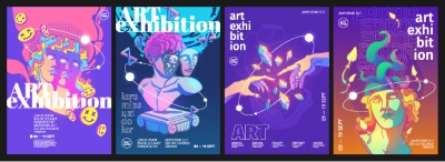 Exhibition Poster & Banner Templates 26xAI