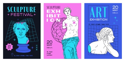 Exhibition Poster & Banner Templates 26xAI