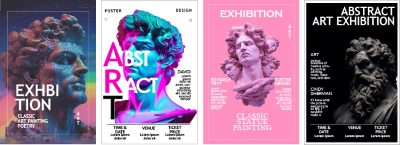 Exhibition Poster & Banner Templates 26xAI