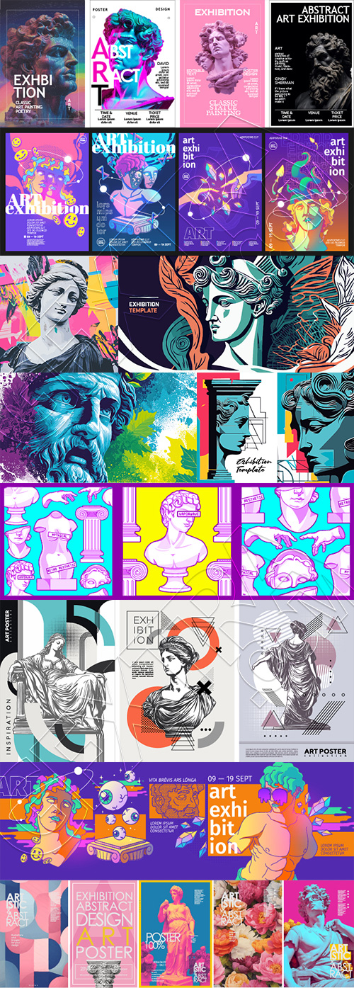 Exhibition Poster & Banner Templates 26xAI