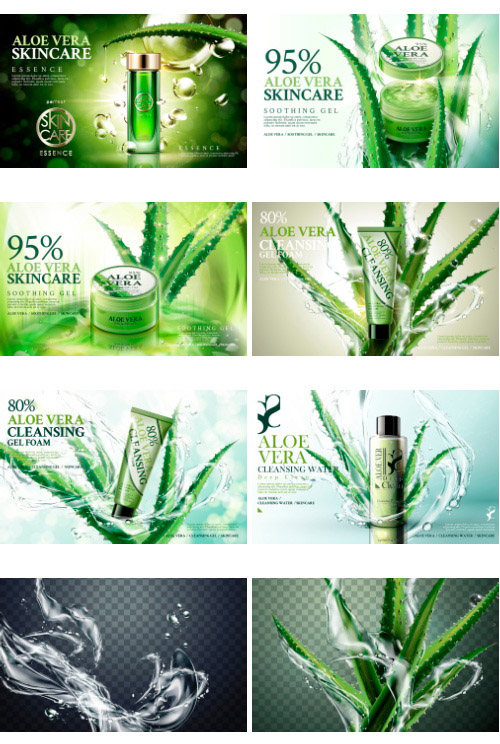 Premium 3D Design AD Templates of Cosmetic Products 78xEPS
