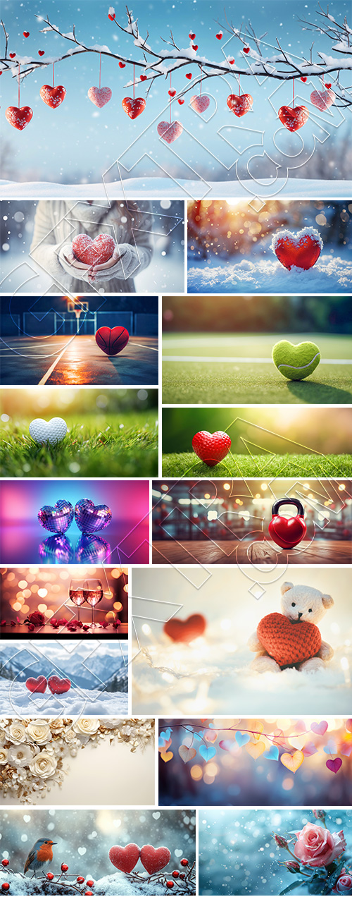 Valentine's Day Backgrounds #2, 27xJPEG