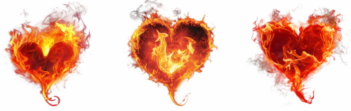 Valentine Concept Hearts #3, 31xPNG