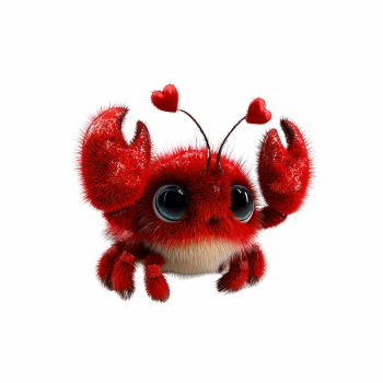Adorable Fluffy Valentine  Bugs & Shellfish Toons 32xPNG