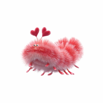 Adorable Fluffy Valentine  Bugs & Shellfish Toons 32xPNG