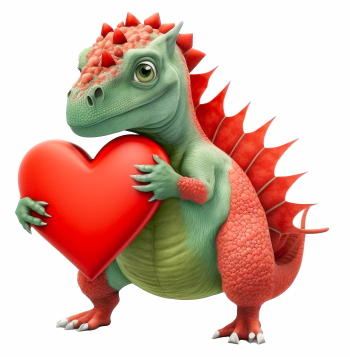 Cute Animals Holding Hearts #1, 26xPNG