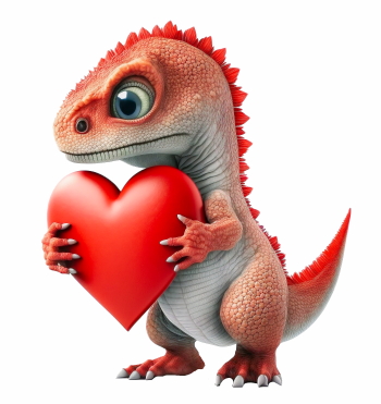 Cute Animals Holding Hearts #1, 26xPNG