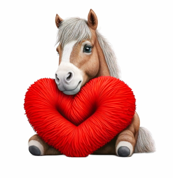Cute Animals Holding Hearts #1, 26xPNG