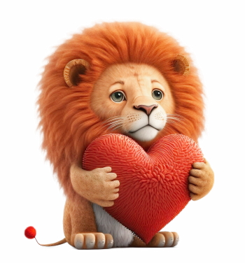 Cute Animals Holding Hearts #1, 26xPNG