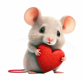 Cute Animals Holding Hearts #1, 26xPNG