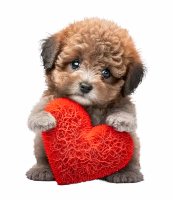 Cute Animals Holding Hearts #1, 26xPNG