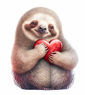 Cute Animals Holding Hearts #1, 26xPNG