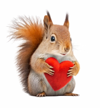 Cute Animals Holding Hearts #1, 26xPNG
