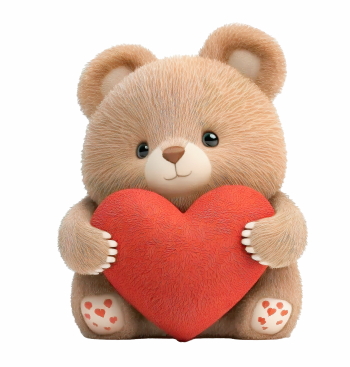 Cute Animals Holding Hearts #1, 26xPNG