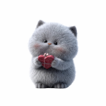 Cute Animals Holding Hearts #2, 29xPNG