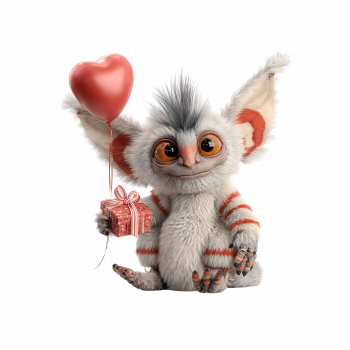 Cute Animals Holding Hearts #2, 29xPNG