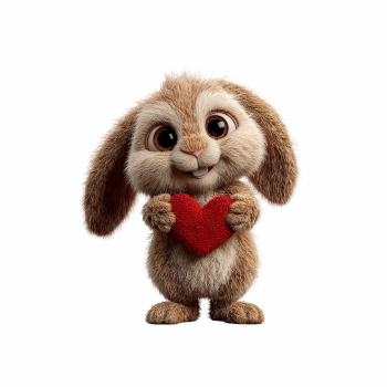 Cute Animals Holding Hearts #2, 29xPNG