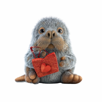 Cute Animals Holding Hearts #2, 29xPNG