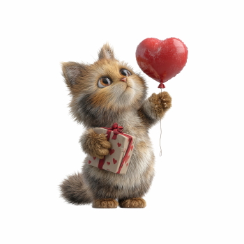 Cute Animals Holding Hearts #2, 29xPNG
