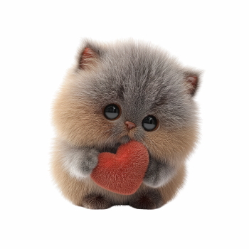 Cute Animals Holding Hearts #2, 29xPNG
