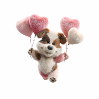 Cute Animals Holding Hearts #2, 29xPNG