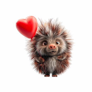 Cute Animals Holding Hearts #2, 29xPNG