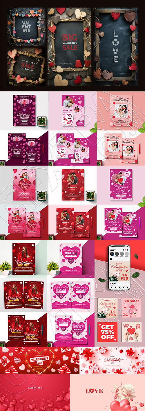 Valentine Day Templates #8, 38xAI Valentine Day Templates #8, 38xAI