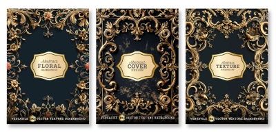Luxury Artistic Texture Cover Templates #3, 25xAI