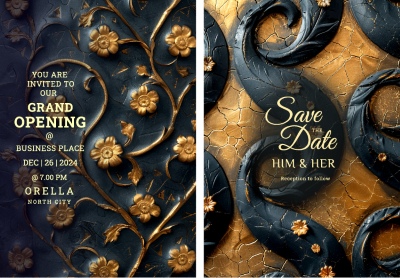 Luxury Artistic Texture Cover Templates #4, 25xAI